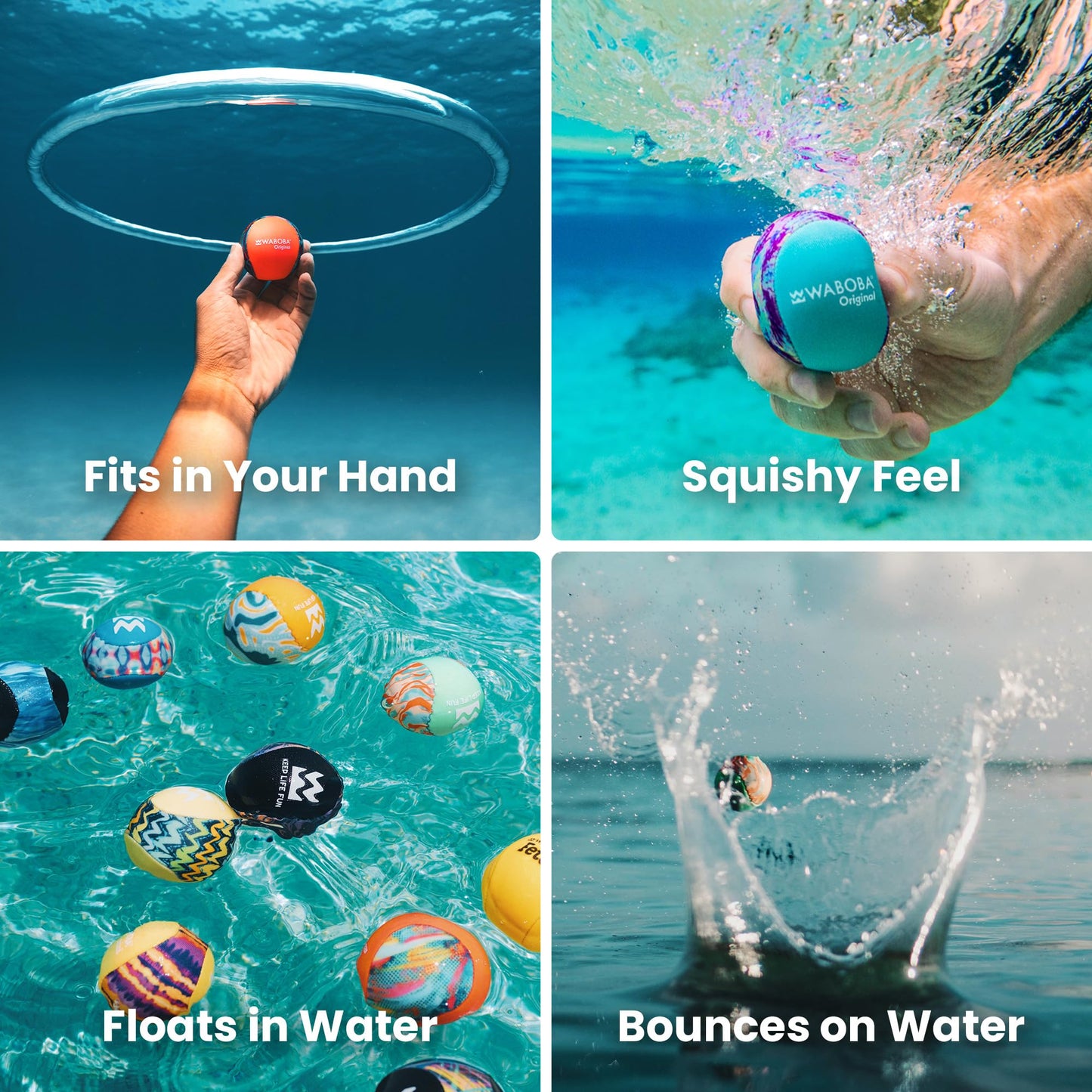 Waboba Original Water Skipping Ball Toy, Zigzag