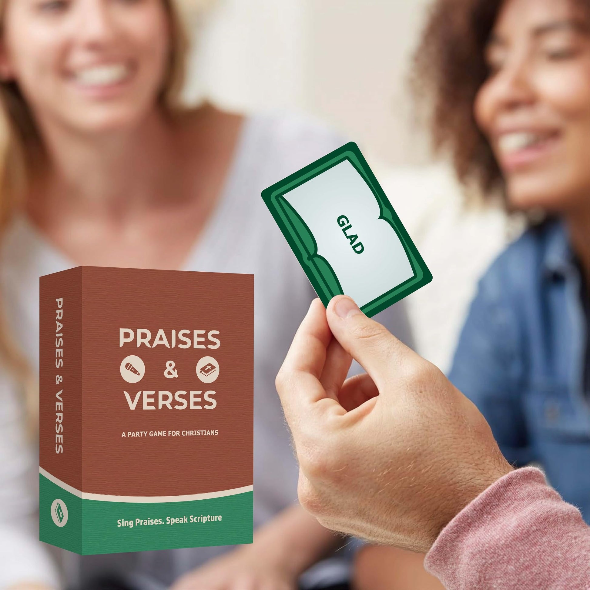 Plearn Pieces Praises & Verses - Christian Slap, Sing & Recite Game | Bible Verse & Christian Music Party Game | Fun Family, Church & Youth Group Game