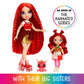 Rainbow High Littles Rainbow Fantasy Fairies + Pet - Apple, Red 5.5" Posable Small Doll & Fantasy Deer Pet with Interchangeable Fairy Wings, Kids Gift