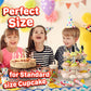 24x Galactic Space Cupcake Toppers - Durable Picks Happy Birthday Décor, Cupcake Decorations for Kids' Birthdays