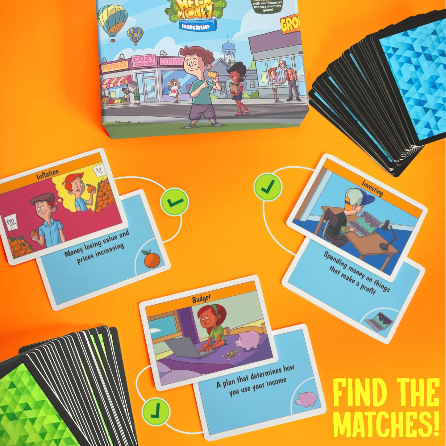 Future Fortunes Academy Financial Literacy Memory Game for Kids - 24 Matching Cards Teaching Money, Budgeting & Investing - Fun Classroom