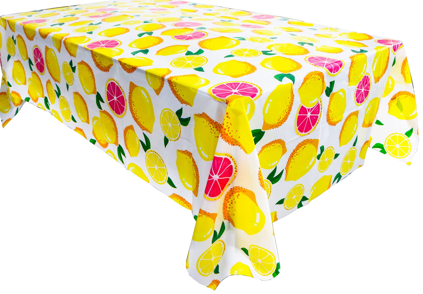 AMZPTBOY Hawaiian Lemon Tablecloth,Lemon Party Decoration, Disposable Lemon Table Cover Summer Fruit Table Cover Indoor/Outdoor Picnic Summer Beach