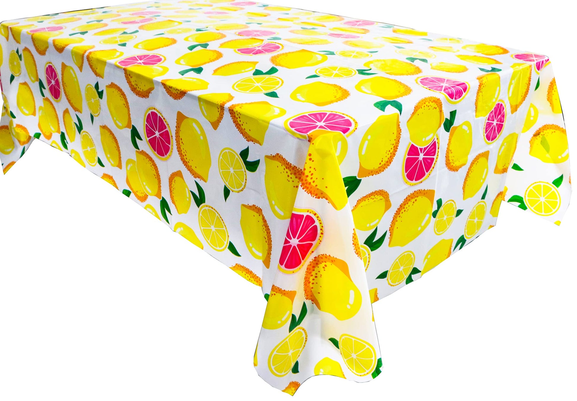 AMZPTBOY Hawaiian Lemon Tablecloth,Lemon Party Decoration, Disposable Lemon Table Cover Summer Fruit Table Cover Indoor/Outdoor Picnic Summer Beach