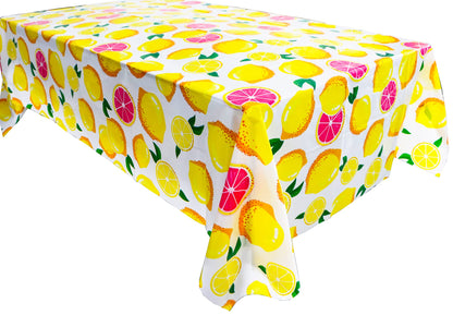 AMZPTBOY Hawaiian Lemon Tablecloth,Lemon Party Decoration, Disposable Lemon Table Cover Summer Fruit Table Cover Indoor/Outdoor Picnic Summer Beach