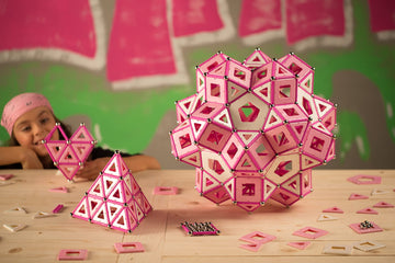 Geomag - Pink - 68-Piece Magnetic Building Set, Certified STEM Construction Toy, Safe for Ages 3 and Up (342)
