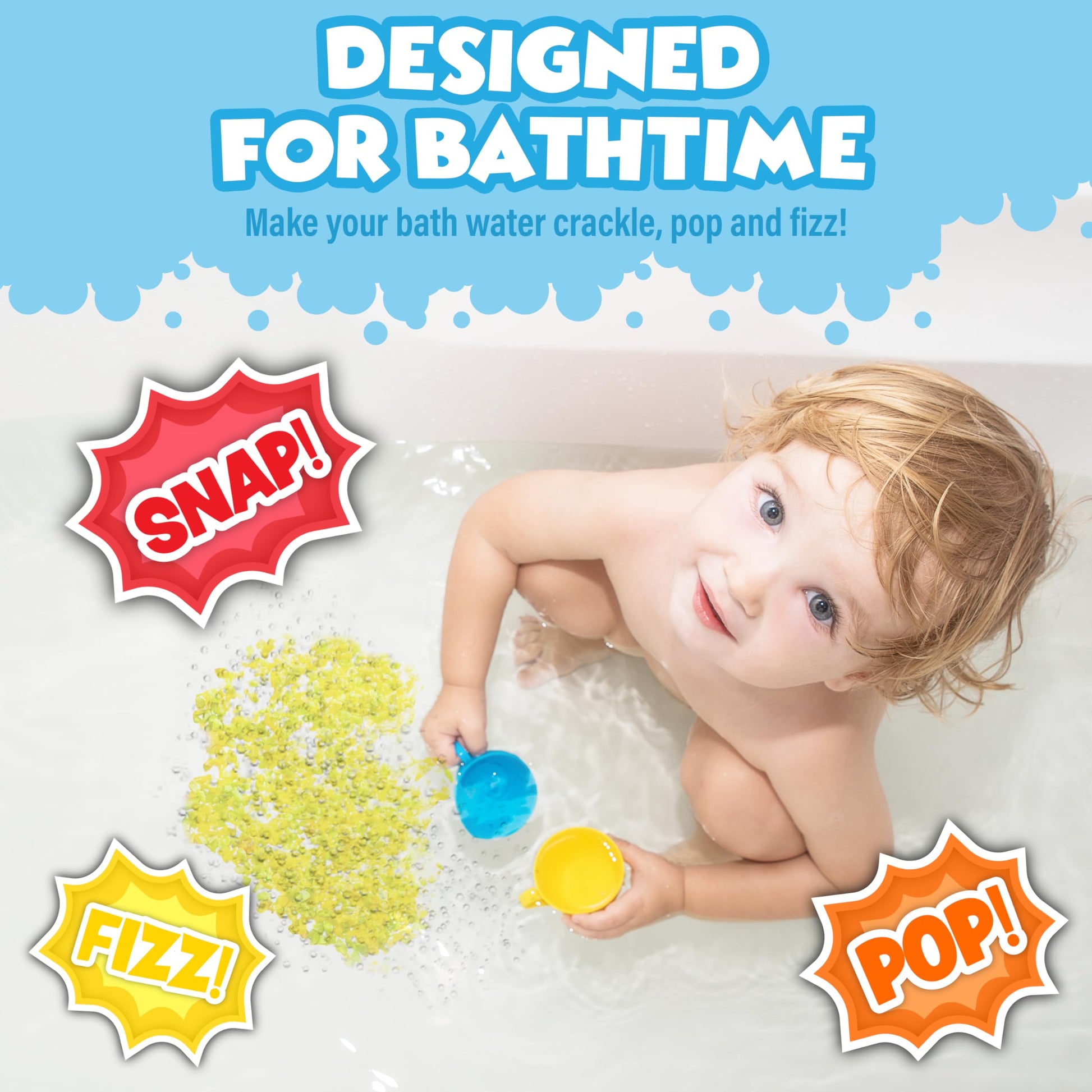 Tub Works® Bath Crackles Bath Toy, Variety 12 Pack | Nontoxic & Fragrance-Free | Makes Bath Water Crackle & Pop for a Unique Kids Bath | Swirl Water