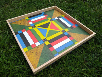Jamaican Ludo Flag Edition (Ludi/Ludy/Loodi) | 24in x 24in Board Game | Family Game Night Activity | Fun Easy Multi-Player Entertainment
