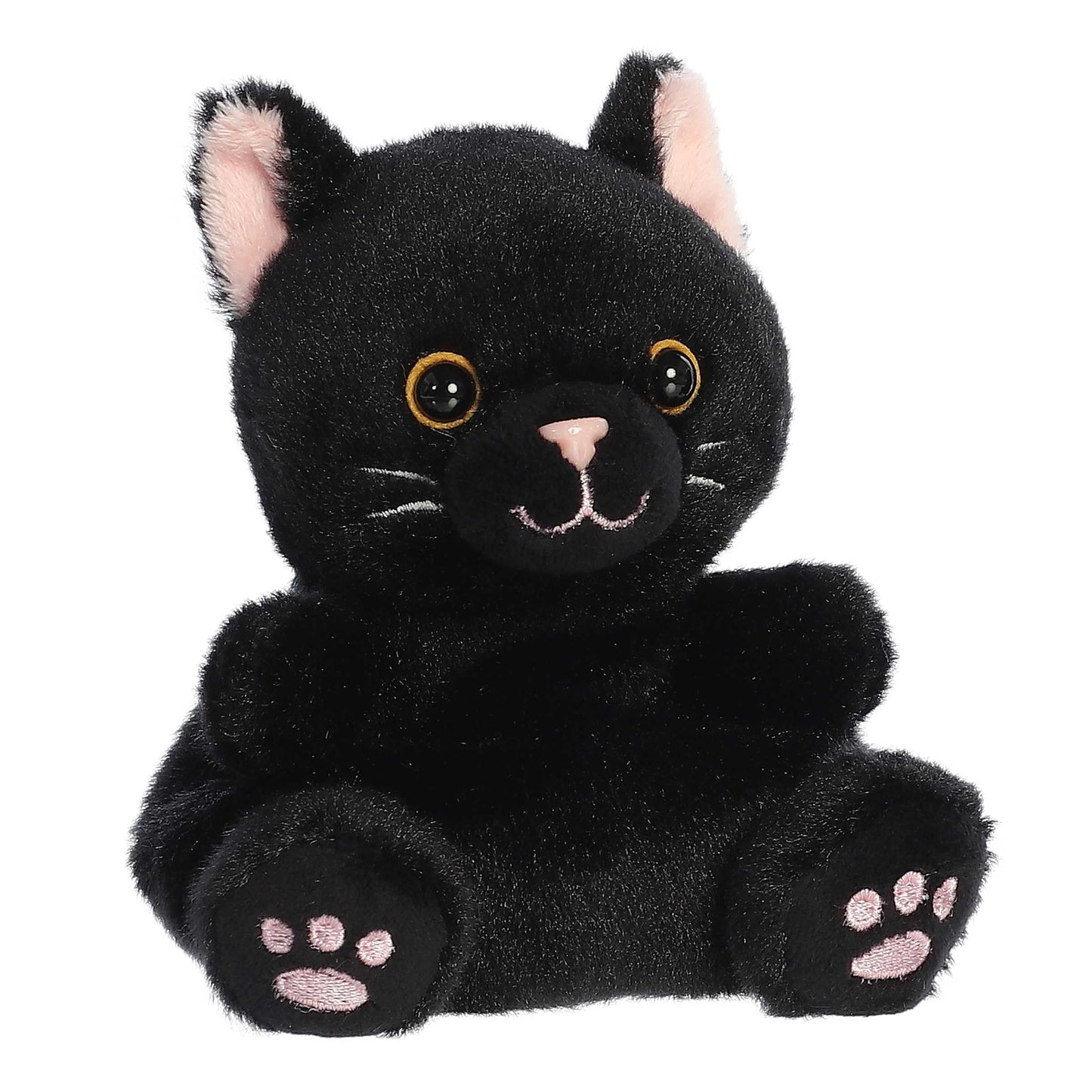 Aurora® Adorable Palm Pals™ Twilight Black Cat™ Stuffed Animal - Fun Collectible Plush for Kids and Adult Collectors - Perfect for Decorating Rooms