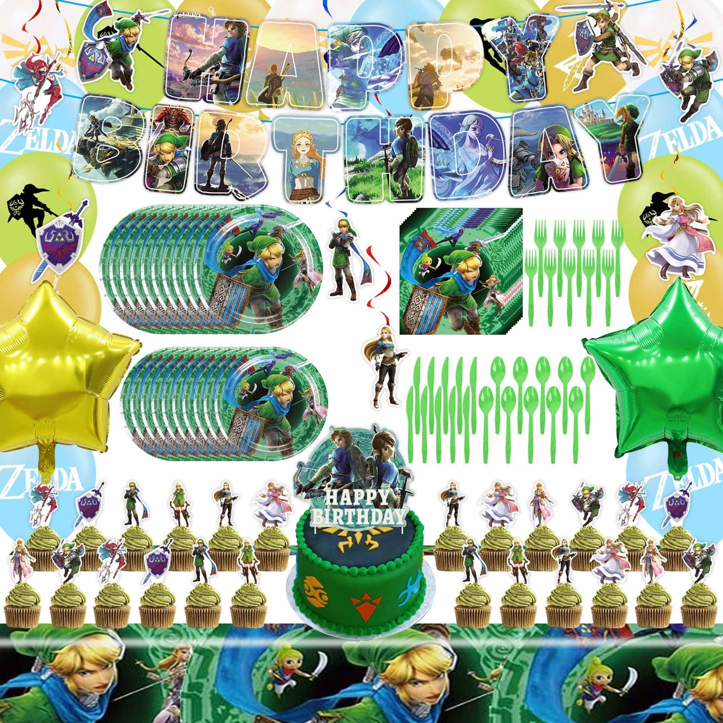 Green Birthday Party Decorations, Legend Party Supplies