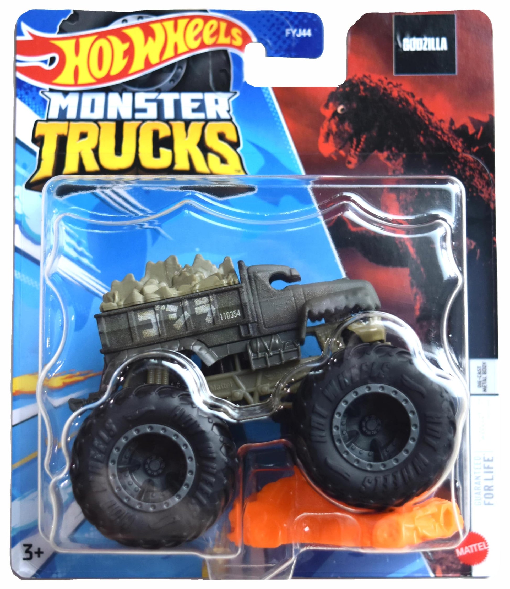 Hot Wheels Monster Trucks Godzilla, Connect and Crash car 1:64 Scale die cast