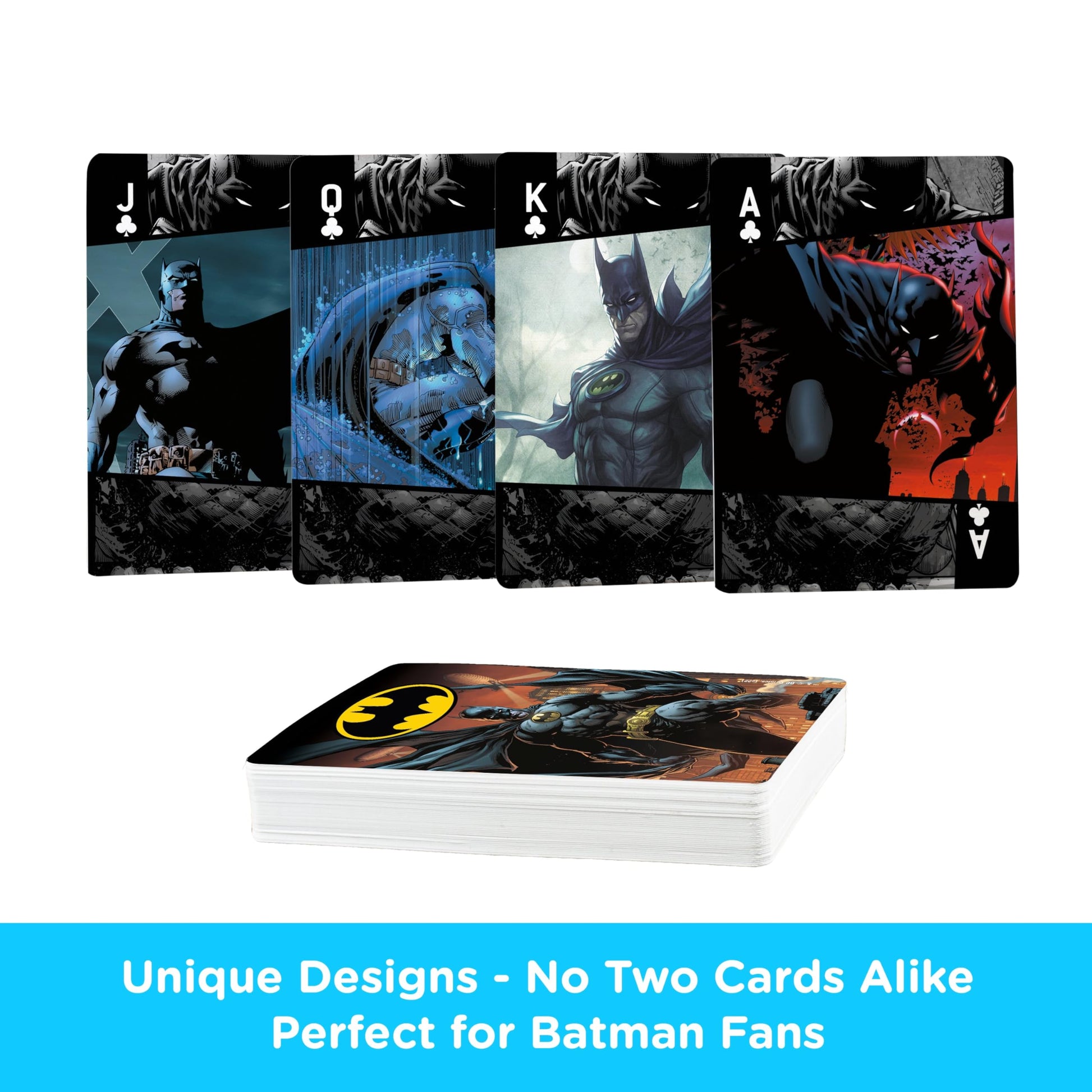 Aquarius DC Comics Batman Playing Cards Standard Size - Themed Novelty Deck with 52 Unique Comic Designs - Collectible Merchandise Gift for Teens
