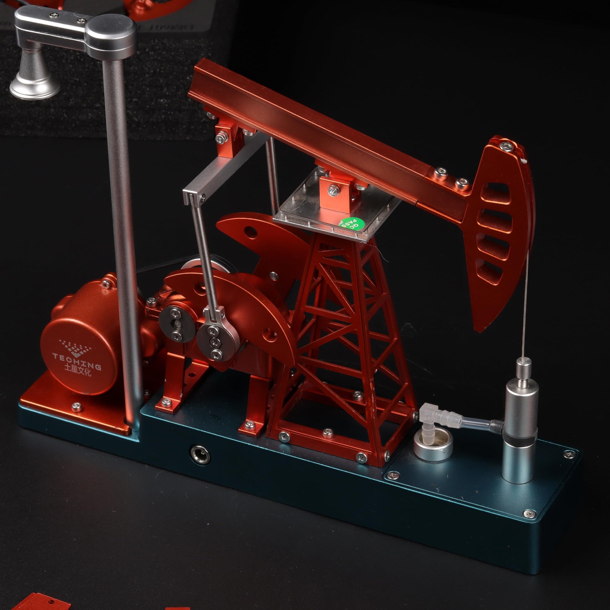 TECHING Pumping Unit Model Kit 219pcs 3D Metal Pumping Unit Model DIY Assembly Model Science Education Gift, orange