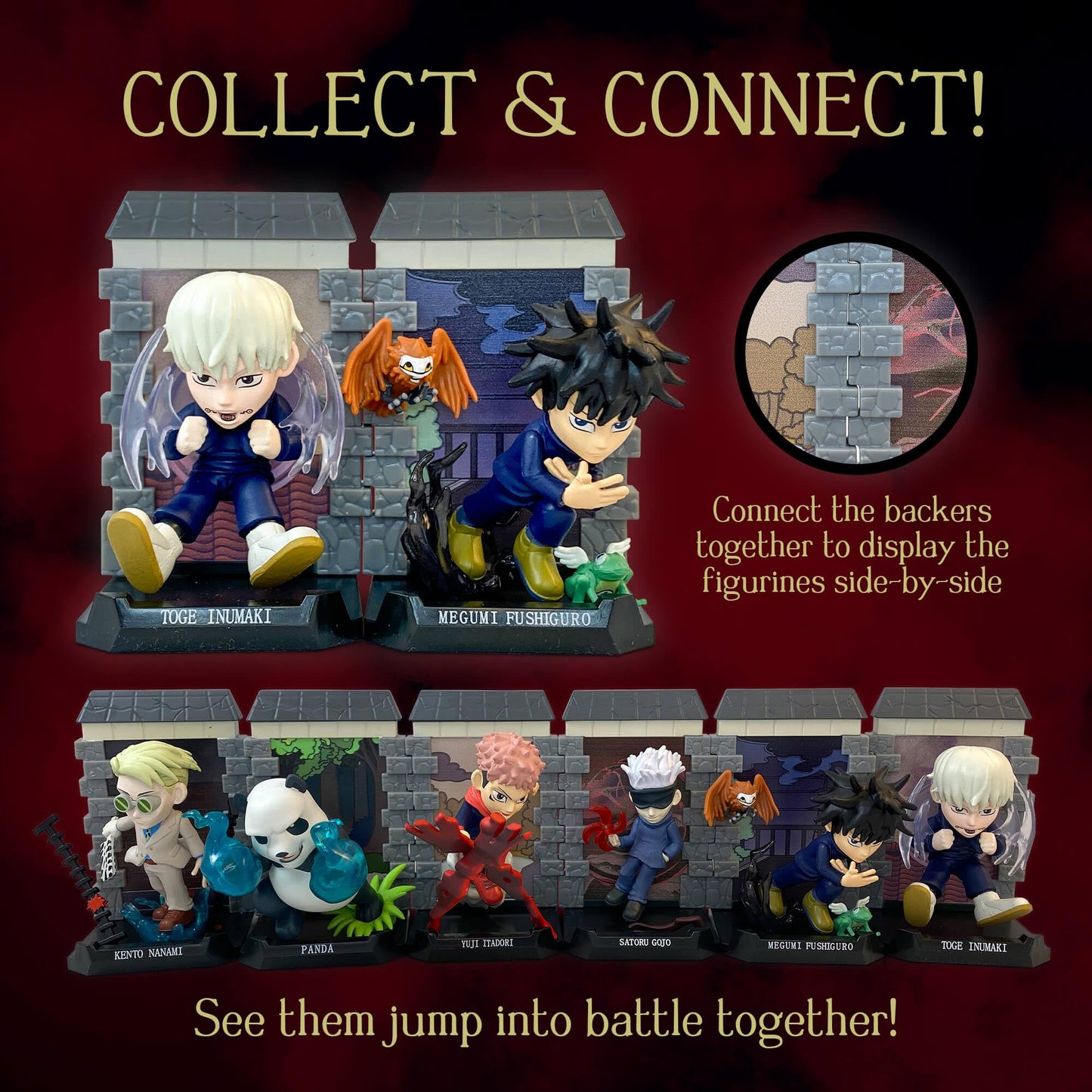 YuMe Official Jujutsu Kaisen Blind Box (2 Pack) - Collectible Figures Mystery Blind Box Includes Yuji, Gojo, Megumi, Nobara & More - Ideal Gift for