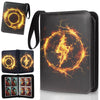 Trading Card Binder 4 Pocket, Fits 400 Cards with 50 Removable Sleeves, Portable TCG Album Folder for Standard Size Game Cards, Sports Card Holder