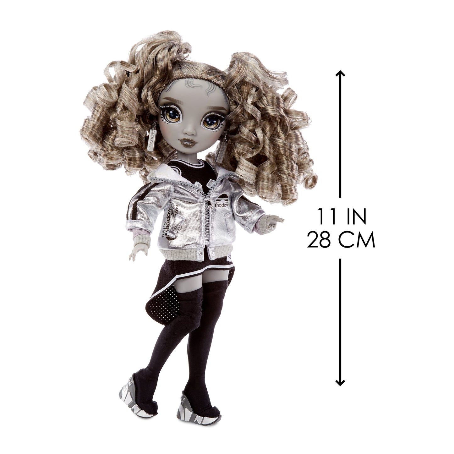 Rainbow High Nicole Steel Grayscale Fashion Doll with 2 Outfits and Accessories, Gift for Kids 6-12
