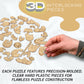 Apricot Poodle Crystal 3D Puzzle, 41-Pc Brain Teaser, Ages 12+