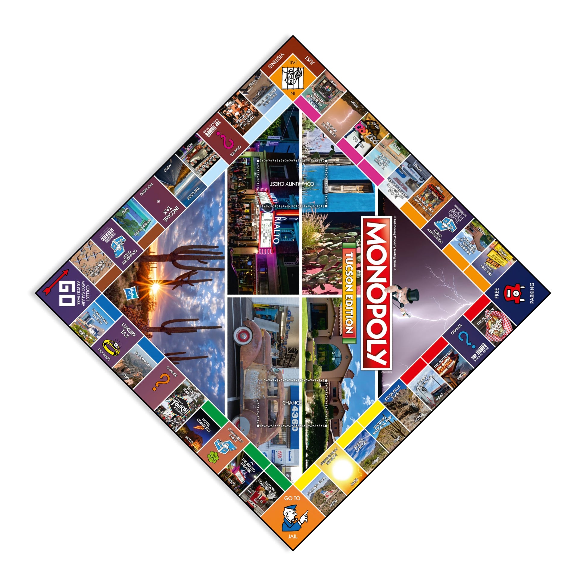 Monopoly Board Game Tucson Edition: 2-6 Players Family Board Games for Kids and Adults, Board Games for Kids 8 and up, for Kids and Adults, Ideal