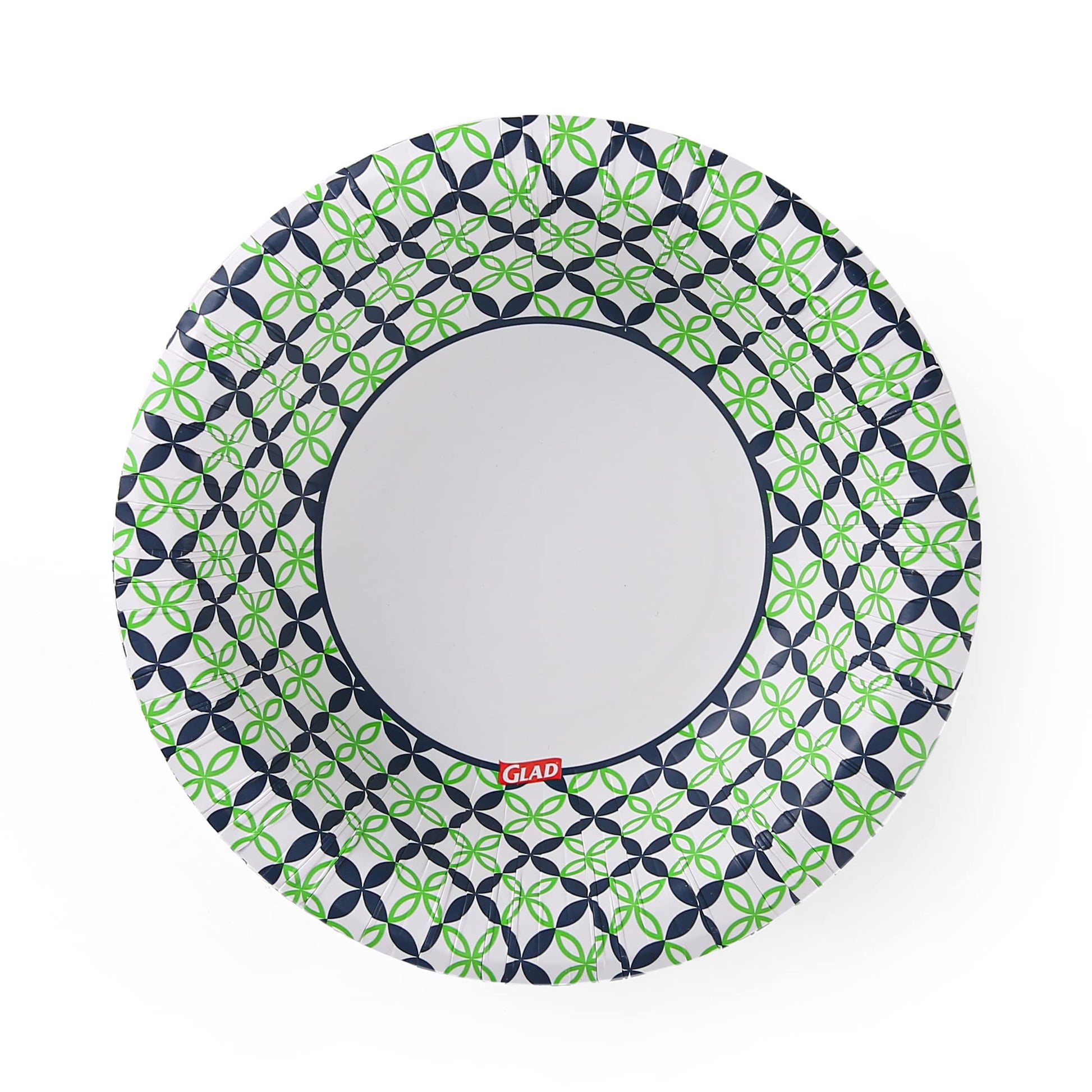 Glad Round Disposable Paper Bowls, Happy Daisies Design - Heavy Duty, Soak-Proof, Cut-Resistant, Microwavable Paper Bowls for All Foods and Daily Use