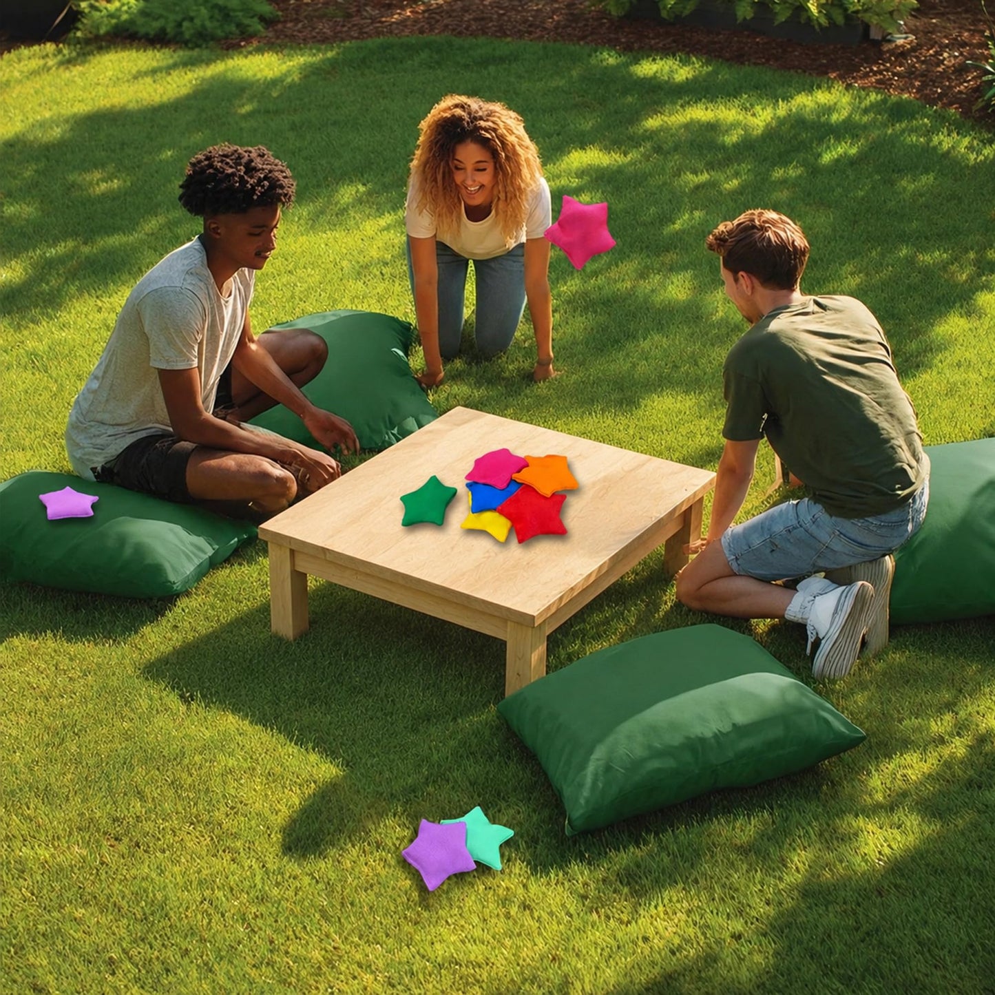 36 PCS Colorful Nylon Bean Bags Small Bean Bags Bulk Hand Toss for Sports Outdoor Party
