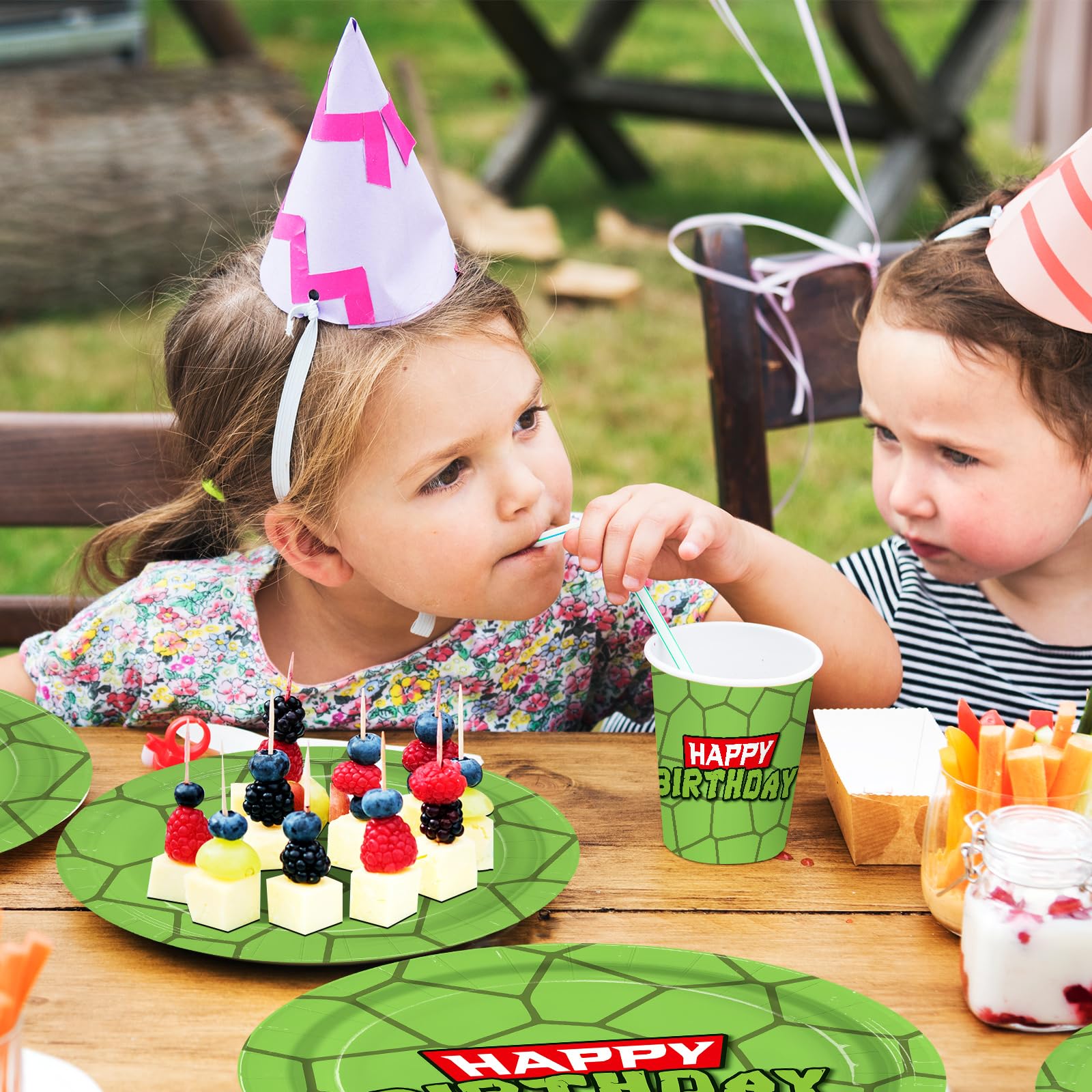 192pcs Turtle Birthday Party Supplies Turtle Plates Napkins Serves 24