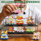 YCJZXMS 9-in-1 Kawaii Mini Building Blocks Set, Cute Food Shop DIY Model Kit, Pastel Aesthetic Desk Decor, Collectible Street Market Building Set