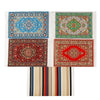 NWFashion 5 Pieces 1:12 Miniature Carpet Floral Print Vintage Woven Dollhouse Floor Mini Turkish Carpet Decoration Accessories (Colorful)
