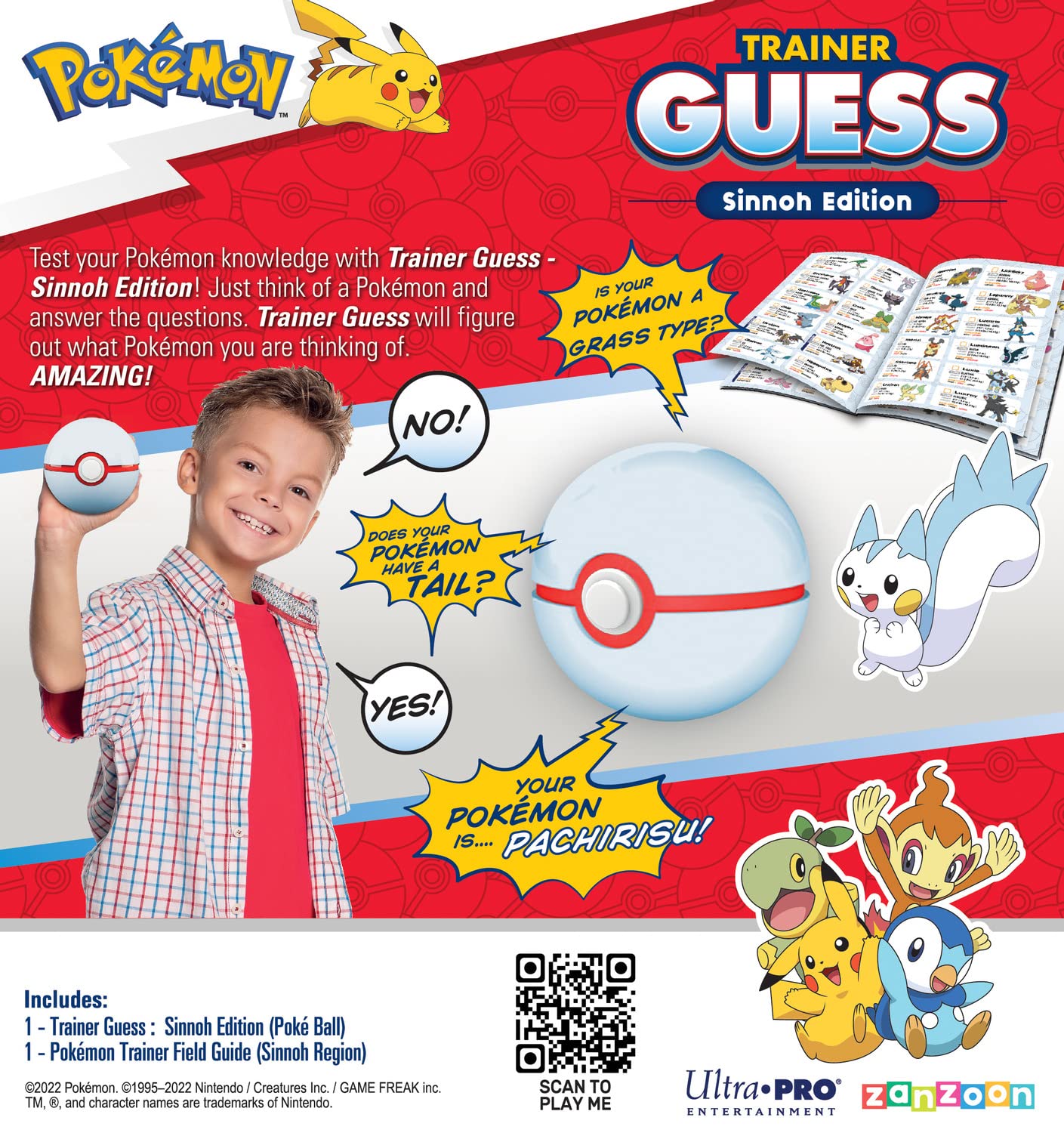 Ultra Pro Pokémon Trainer Guess Sinnoh Toy - Guess that Pokémon! Fun for Board Game & TCG Fans - Magic The Gathering, Card Binder - Challenge Friends