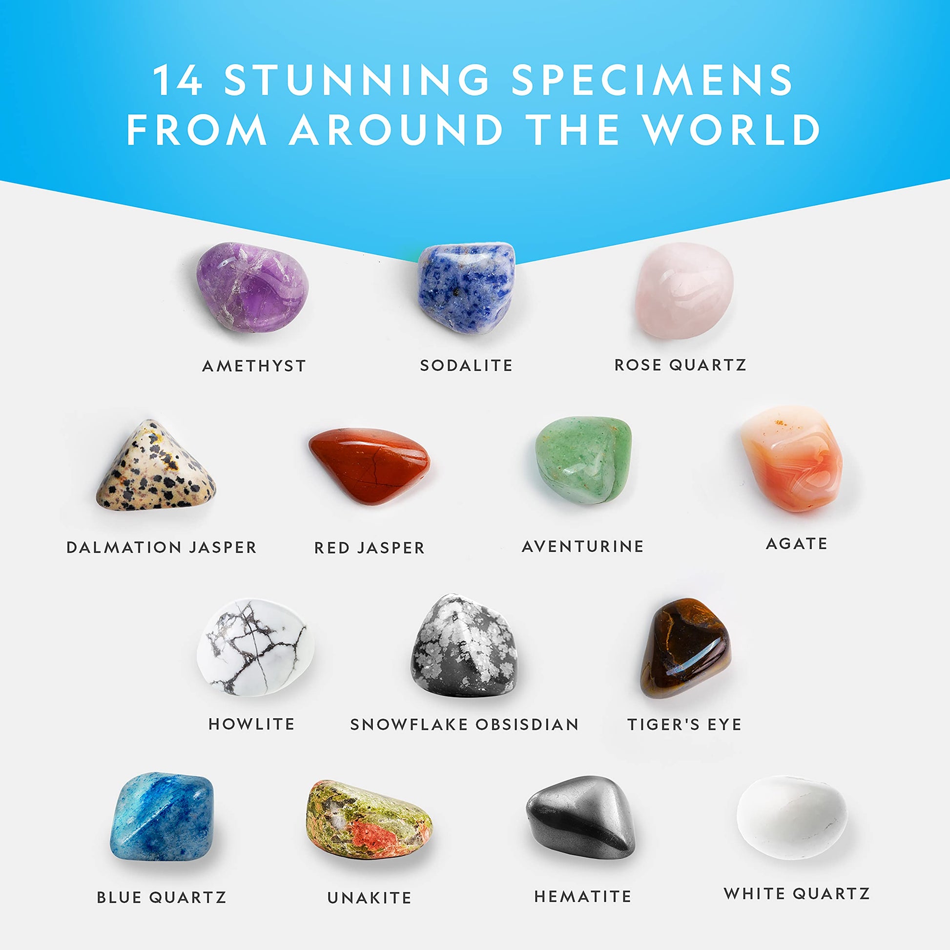 National Geographic Polished Stones and Crystals 2 Lb. Bulk Collection