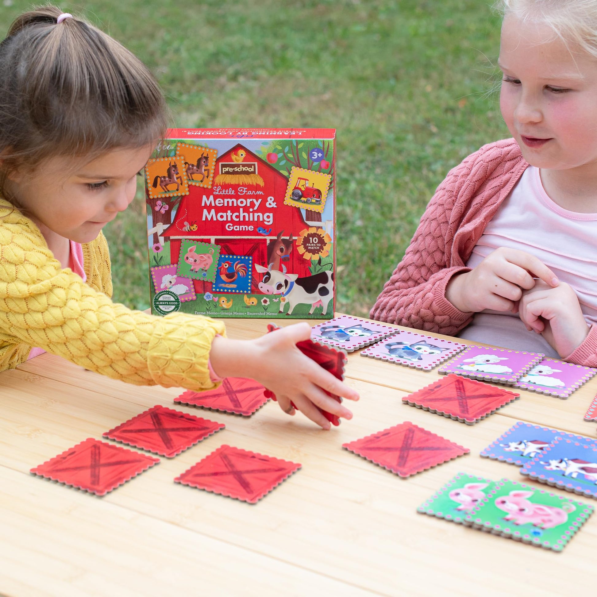 eeBoo Little Farm Memory & Matching Game, Ages 3+, 1-4 Players