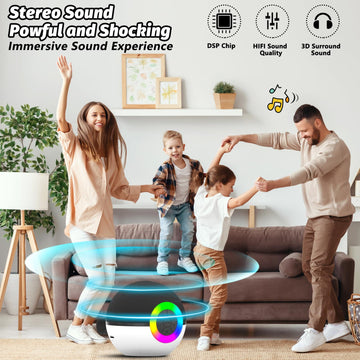 goopow Mini Karaoke Machine Speaker for Kids Adults, Portable Bluetooth Microphone Song Toys with LED Light, Best Chritmas Birthday Festival Gift for