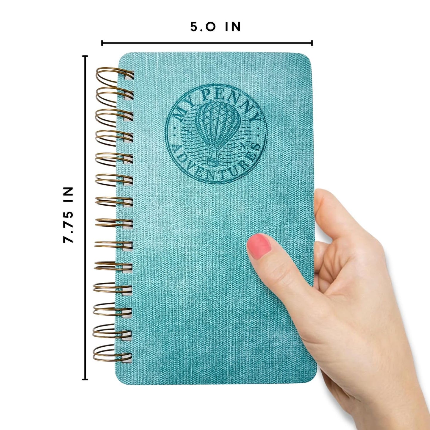 Spiral Penny Notebook by Pennybandz® - Pressed Penny Album Holds 224 Souvenir Coins | Lays Flat for Easy Viewing | Archival Quality Storage for