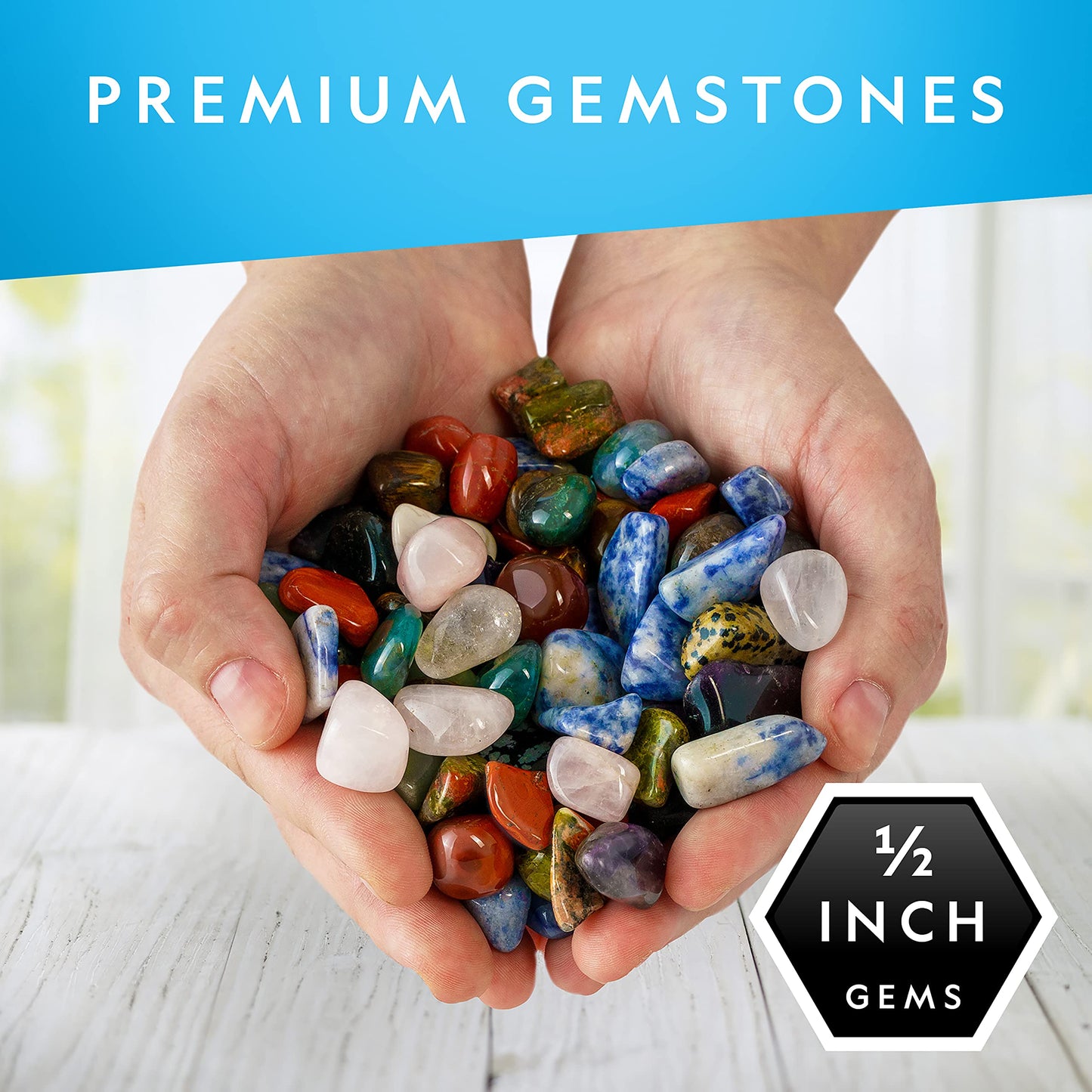 National Geographic Polished Stones and Crystals 2 Lb. Bulk Collection