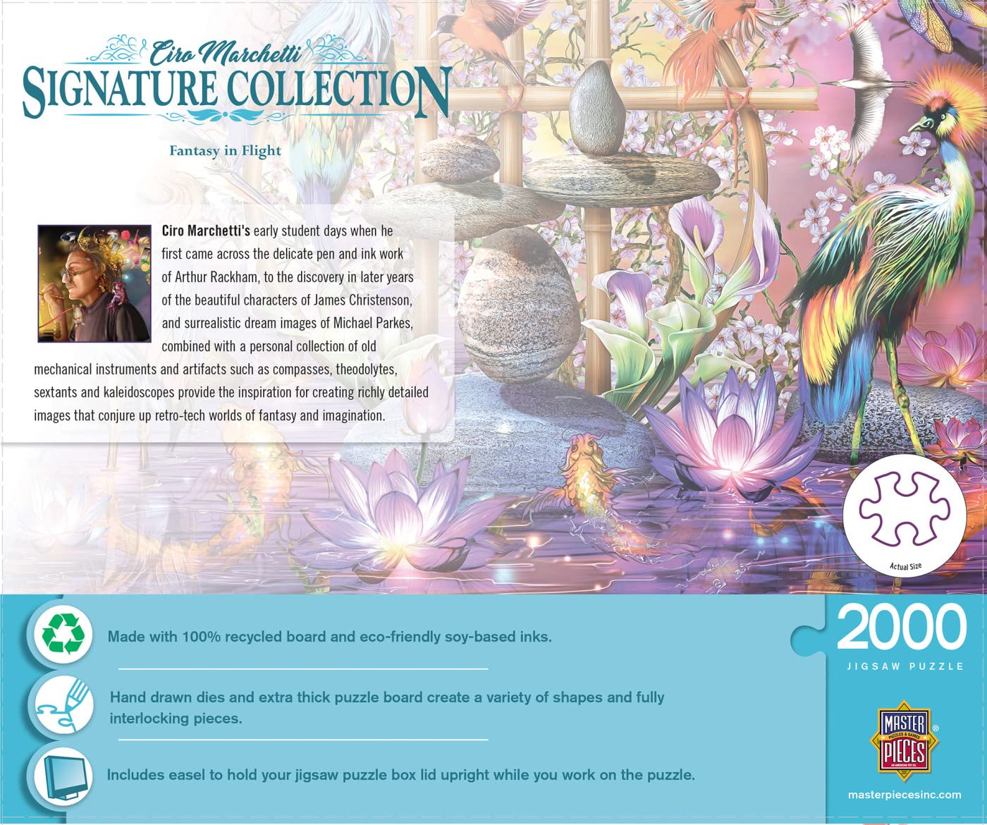 MasterPieces 2000 Piece Jigsaw Puzzle for Adults, Family, Or Kids - Fantasy in Flight - 39"x27"