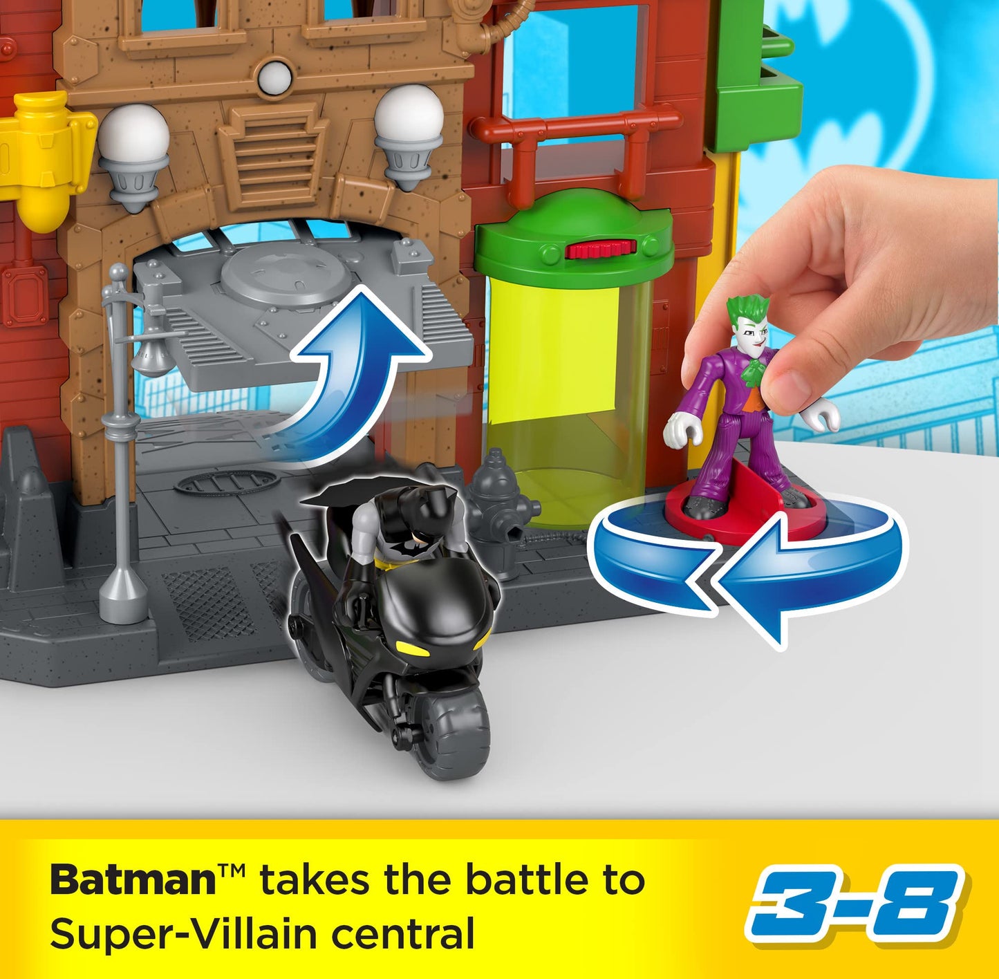 Fisher-Price Imaginext DC Super Friends Batman Playset Crime Alley with Character Figures & Accessories for Pretend Play Ages 3+ Years