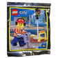 LEGO City Minifigure - Construction Worker/Builder with (Traffic Light and Jackhammer) Foil Pack