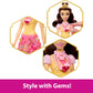 Mattel Disney Princess Belle Fashion Doll & Accessories with 8 Surprises, Including Heart Gem Box, Ring for Child & 9 Pieces, Inspired by Movie