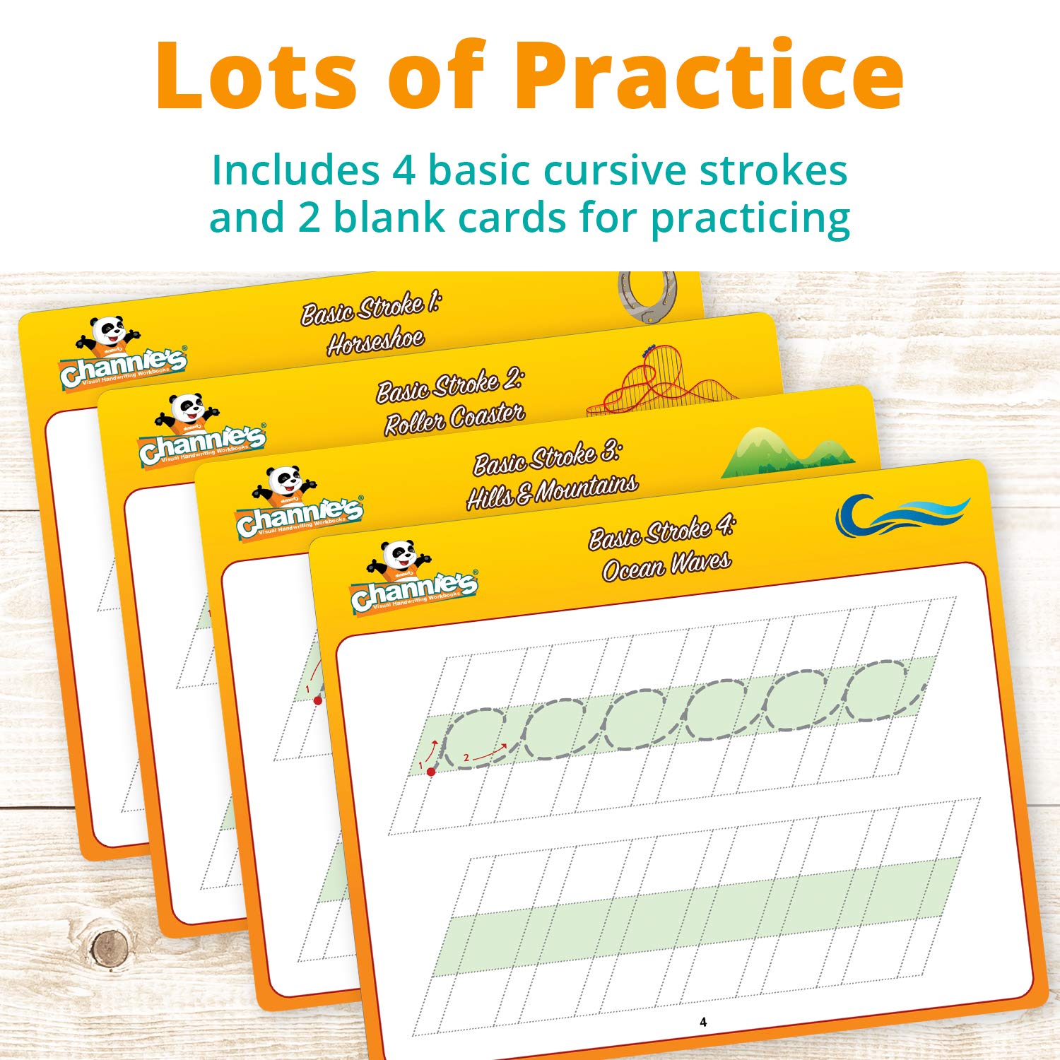 Channie’s Visual Cursive Flashcards, 43 Dry-Erase Cursive Handwriting Flash Cards, Daily Uppercase & Lowercase Cursive Letter Tracing Practice