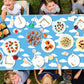 QUERICKY 4 Pack Story Tablecloths, 54x108'' Plastic Disposable Table Cover, Story Themed Decorations for Kids Birthday Party Supplies