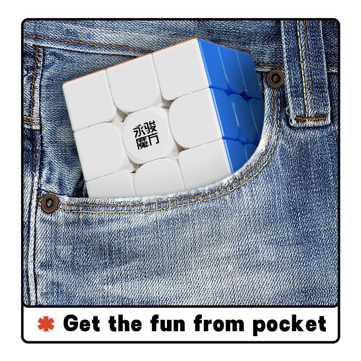 YJ Pocket Cube 3x3 Speed Cube Magnetic Magic Cube 48 Magnets 50x50x50mm Mini Puzzle for Kids Adults Professionals