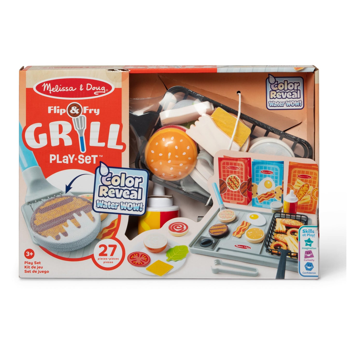 Melissa & Doug - Water Wow - 27 Piece Grill Set - Imitation Game