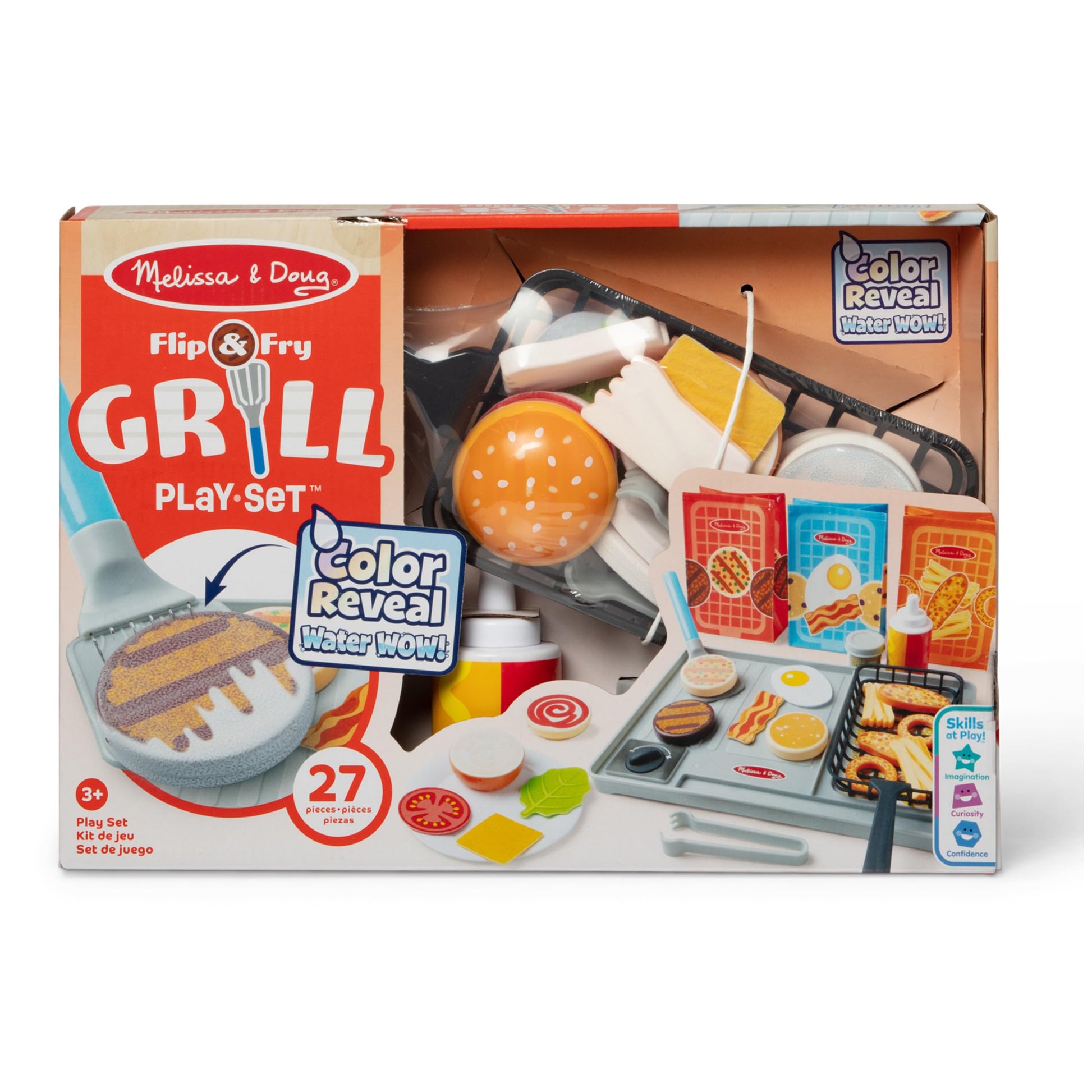 Melissa & Doug - Water Wow - 27 Piece Grill Set - Imitation Game