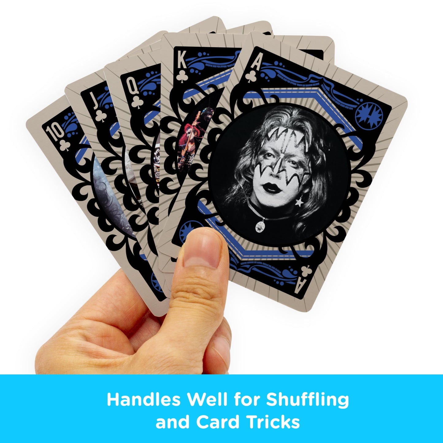 AQUARIUS KISS Playing Cards Standard Size - Themed Novelty Deck with 52 Unique Rock Band Designs - Collectible Merchandise Gift for Teens and Adults