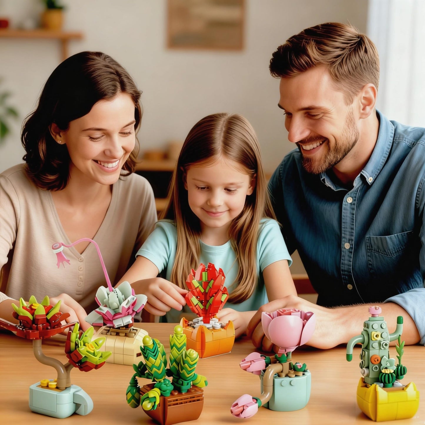 Sawaruita 10 Pack Succulent Mini Plant Building Blocks Set for Adults
