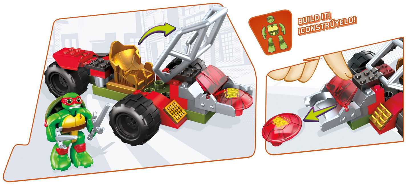Mega Bloks TMNT Half-Shell Heroes Raph Shell Cycle
