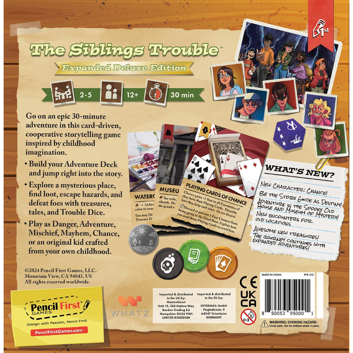 Pencil First Games: The Siblings Trouble: Expanded Deluxe Edition - Cooperative Exploration Storytelling Card Game, Ages 12+, 2-5 Players, 30 Min