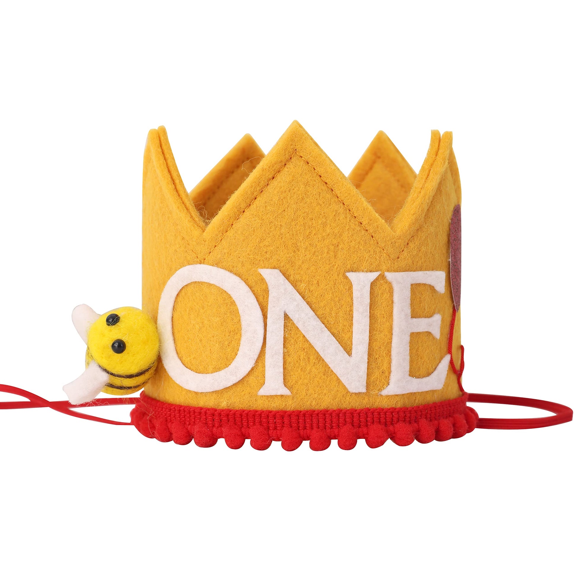 LINLULU Bee Birthday Crown for 1st Brithday - Happy Bee Day Birthday Decorations, First Birthday Crown, 1st Birthday Hat, First Birthday Decorations