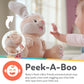 Nuby Peek a Boo Friends Animated Plush Toy with Music and Interactive Play, Bunny - Easter Basket Stuffers for Kids for Kids or Toddlers