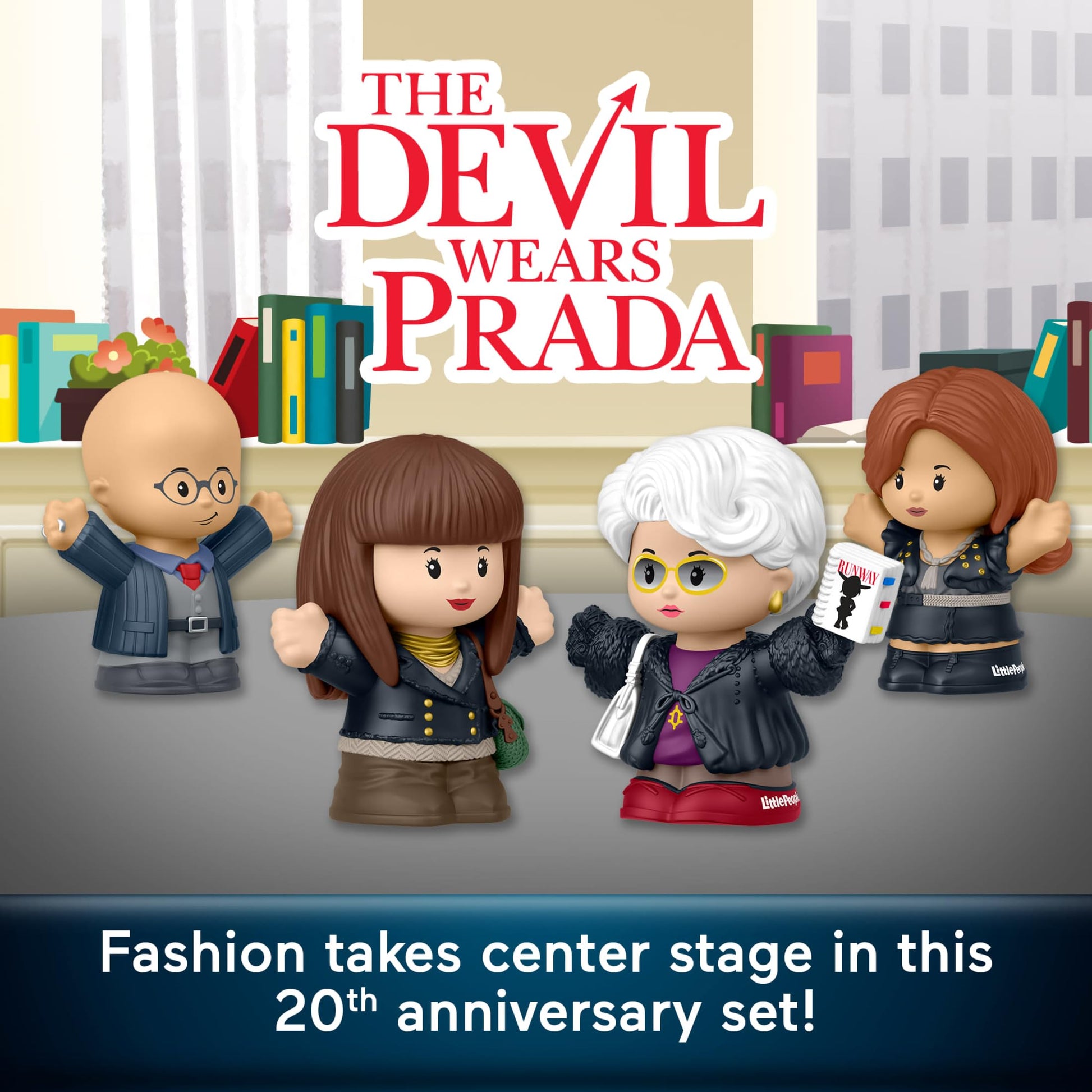 Little People Collector The Devil Wears Prada Special Edition Set for Movie Fans, 4 Figures in a Display Package (Amazon Exclusive)