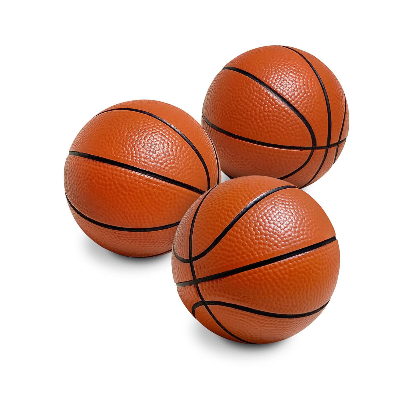 Soft Foam Mini Basketball - 3" Ball for Nerf Hoops & Indoor Play - Durable & Lightweight, Textured Surface, Compatible with Nerf Hoop - Set