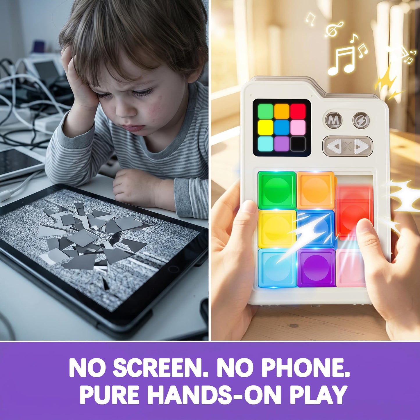 MinoLogic Super Slide Puzzle Game, 1000+ Challenges & 3 Modes Electronic Sliding Tile Puzzle & Klotski Puzzle, Brain Teaser Sliding Block Puzzle